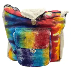 Tiedye Hemp Study Bag with Front Pocket | www.artisangoods.co.uk 1
