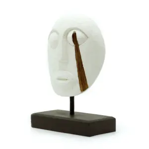 Timor Tribal Decorative Mask – White 27x20cm | www.artisangoods.co.uk 4