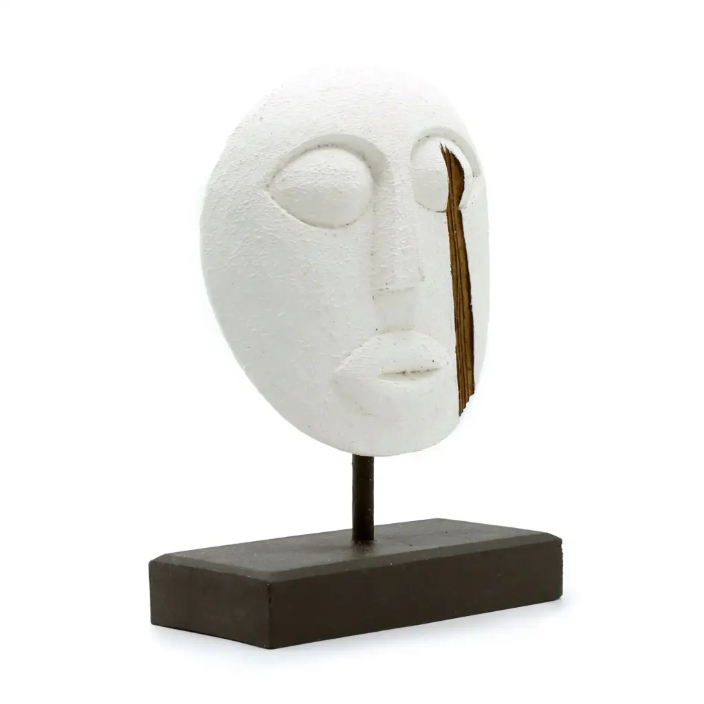 Timor Tribal Decorative Mask – White 27x20cm | www.artisangoods.co.uk 3