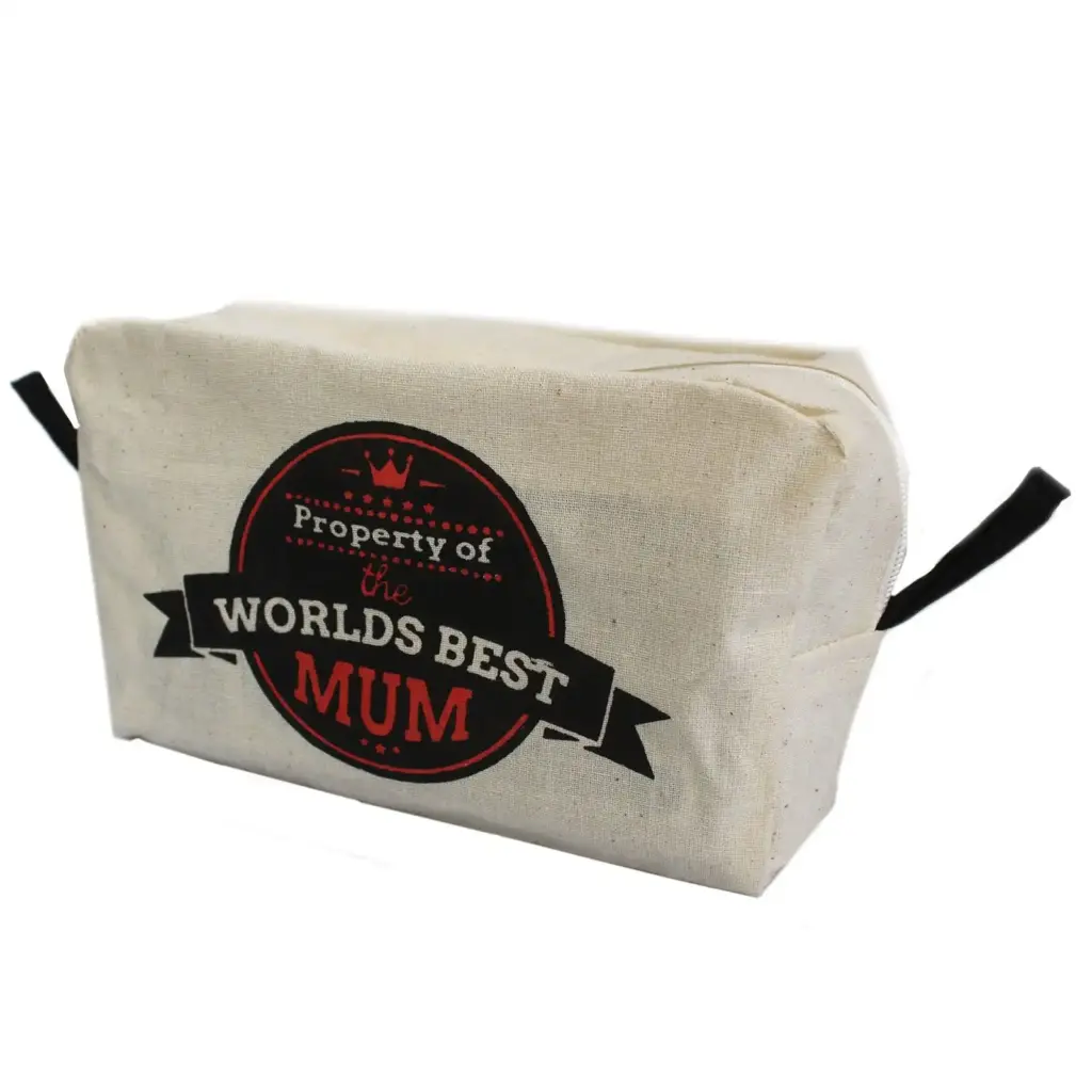 Toiletry Bag – Worlds Best Mum | www.artisangoods.co.uk Toiletry Bag – Worlds Best Mum | www.artisangoods.co.uk