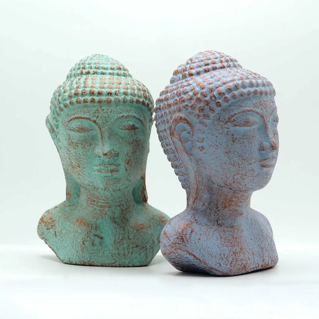 Tranquility Buddha Head  – Green Copper | www.artisangoods.co.uk 5