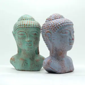 Tranquility Buddha Head  – Green Copper | www.artisangoods.co.uk 5