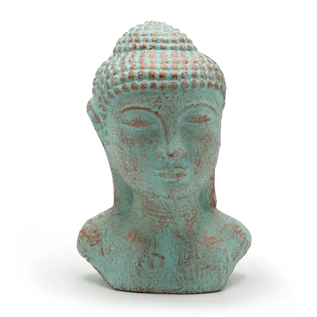 Tranquility Buddha Head  – Green Copper | www.artisangoods.co.uk 6