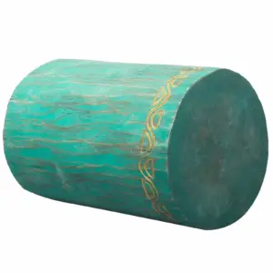 Tribal Stool / Table –  Albasia – Turquoise | www.artisangoods.co.uk 2