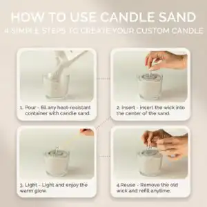 Unfragranced Candle Sand - White - 300g