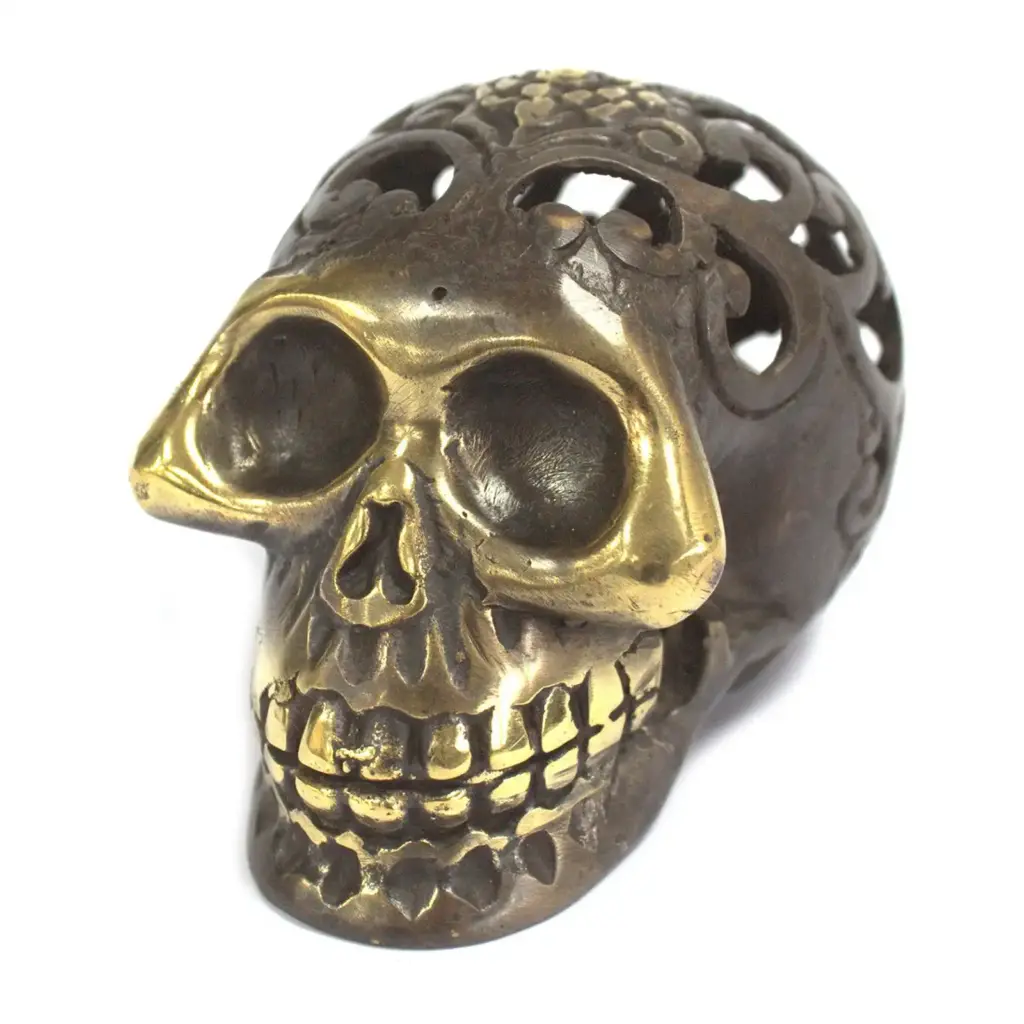 Vintage Brass Skull – Med | www.artisangoods.co.uk