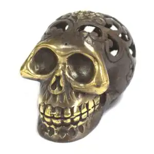 Vintage Brass Skull – Med | www.artisangoods.co.uk 1