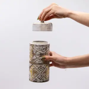 White & Gold – Tall Container | www.artisangoods.co.uk 3