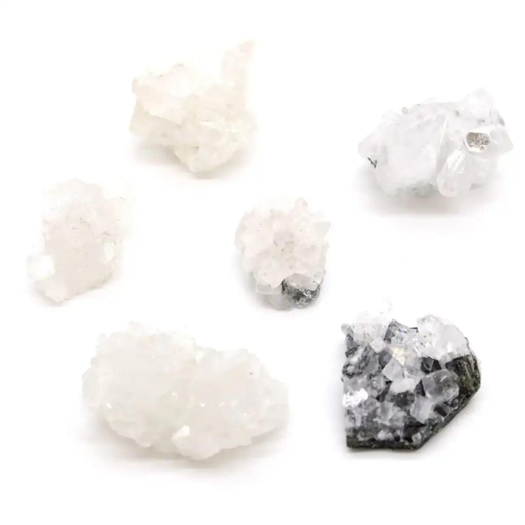 White Apophyllite Clusters 20-30mm | www.artisangoods.co.uk