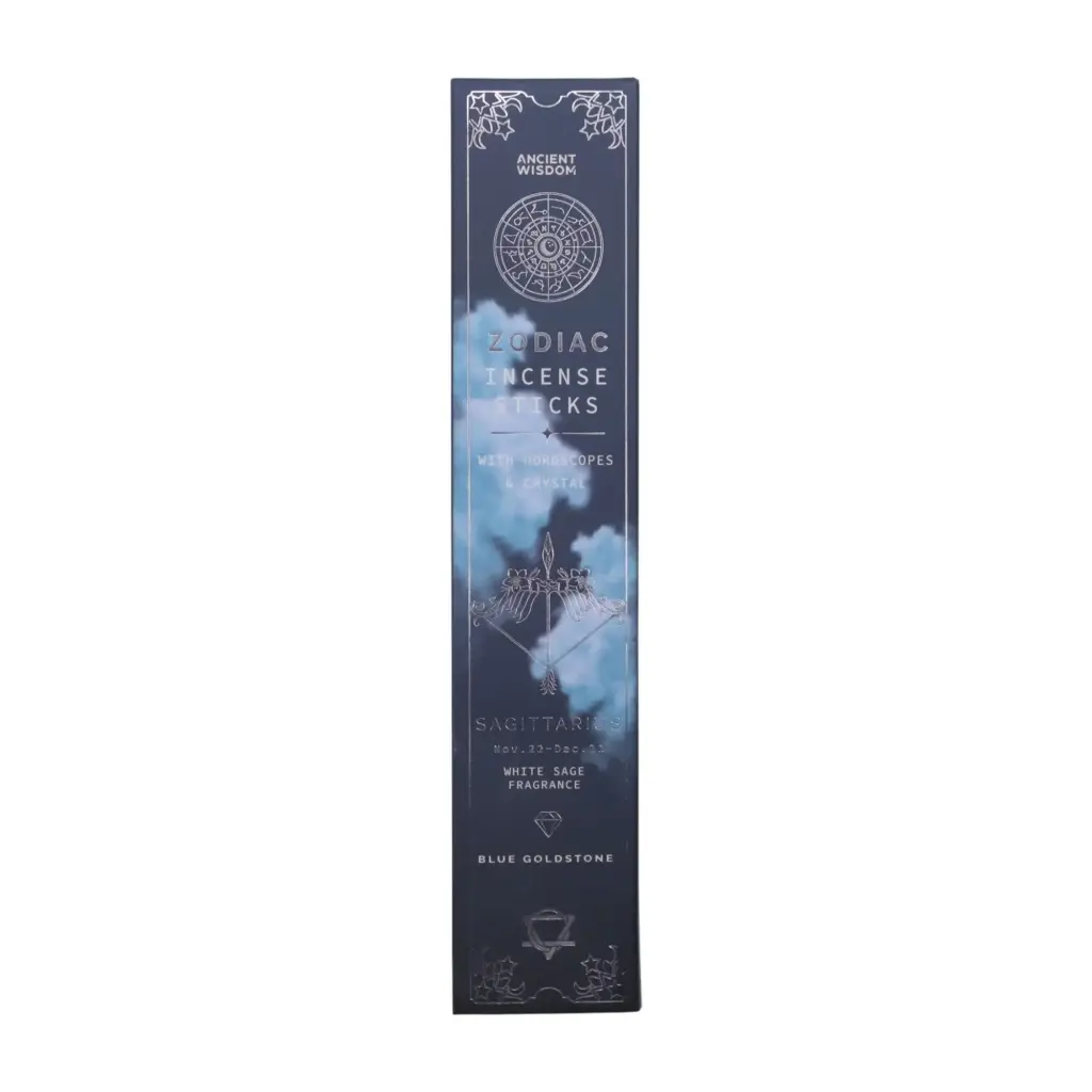 White Sage Zodiac Gemstone Crystal Incense – Sagittarius | www.artisangoods.co.uk 3