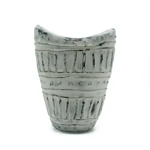 Wide Neck Shaped Vase – Cream 22cm | www.artisangoods.co.uk 3