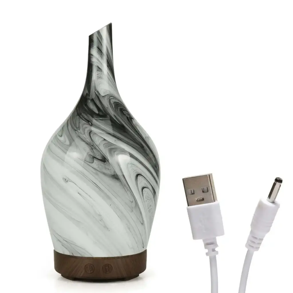 Aroma Atomiser – Glass Abstract Grey USB | www.artisangoods.co.uk