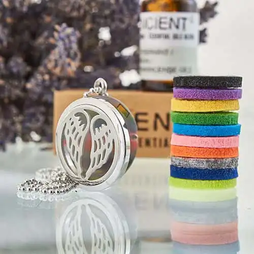 Aromatherapy Diffuser Necklace – Angel Wings 30mm | www.artisangoods.co.uk 3 Aromatherapy Diffuser Necklace – Angel Wings 30mm | www.artisangoods.co.uk 2