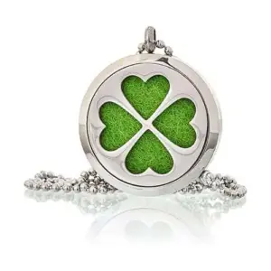 Aromatherapy Diffuser Necklace – Four Leaf Clover 30mm | www.artisangoods.co.uk 2