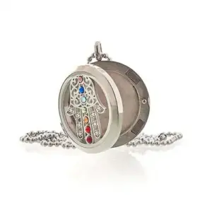 Aromatherapy Jewellery Necklace – Hamsa Chakra – 30mm | www.artisangoods.co.uk 2