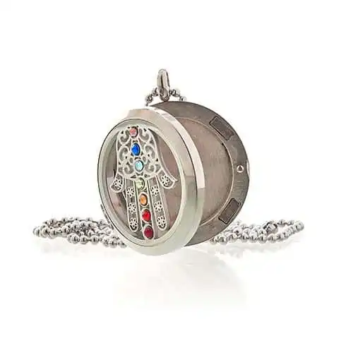 Aromatherapy Jewellery Necklace – Hamsa Chakra – 30mm | www.artisangoods.co.uk 3 Aromatherapy Jewellery Necklace – Hamsa Chakra – 30mm | www.artisangoods.co.uk 2