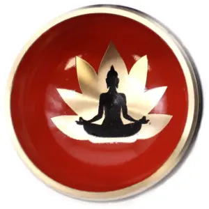 Buddha Singing Bowl Set- Black/Orange 10.7cm | www.artisangoods.co.uk 4