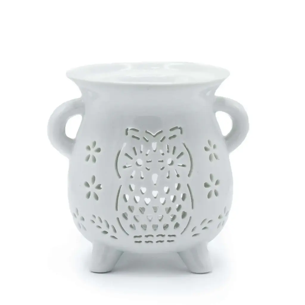 Caildren Oil Burner – Owl – White | www.artisangoods.co.uk
