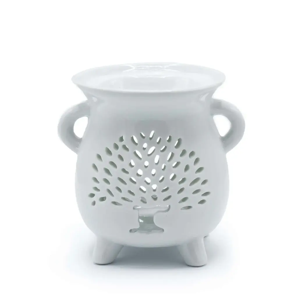Caildren Oil Burner – Tree of Life – White | www.artisangoods.co.uk