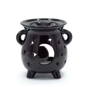 Cauldron Oil Burner – Moon & Stars – Black | www.artisangoods.co.uk 1