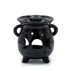 Cauldron Oil Burner – Moon Phase – Black | www.artisangoods.co.uk 1