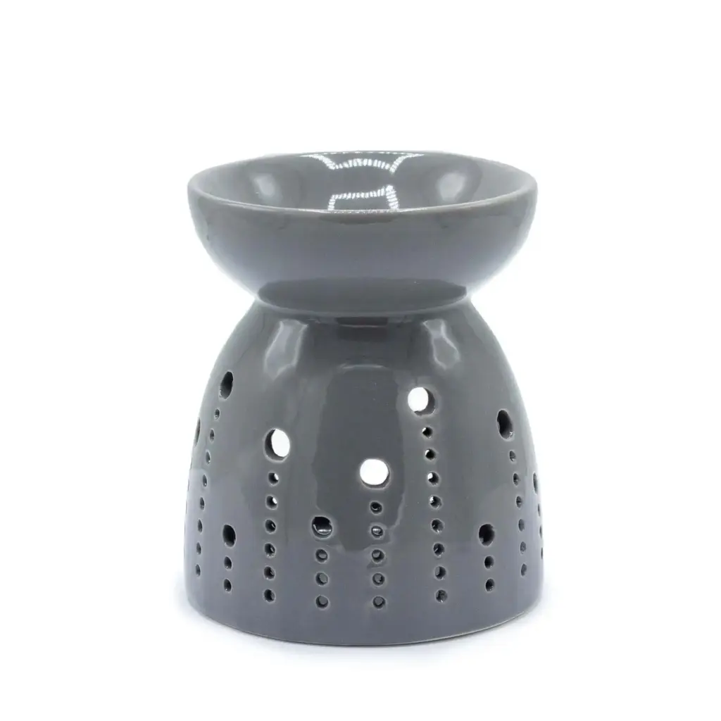 Classic Oil Burner – Bubbles Cutout – Grey | www.artisangoods.co.uk
