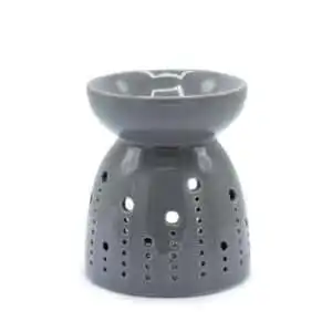 Classic Oil Burner – Bubbles Cutout – Grey | www.artisangoods.co.uk 1