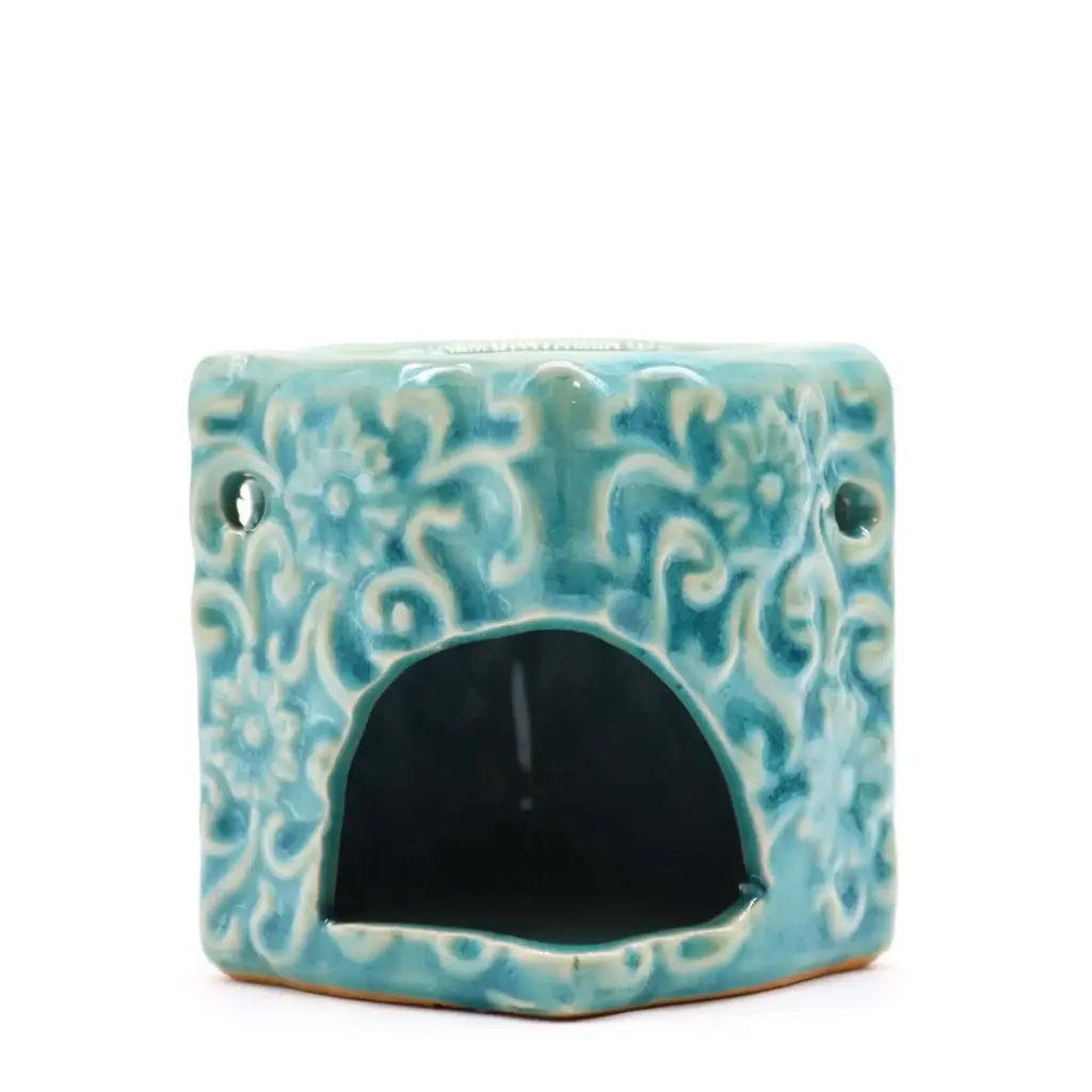 Classic Small Square Floral Oil Burners (aast) | www.artisangoods.co.uk 2 Classic Small Square Floral Oil Burners (aast) | www.artisangoods.co.uk 2