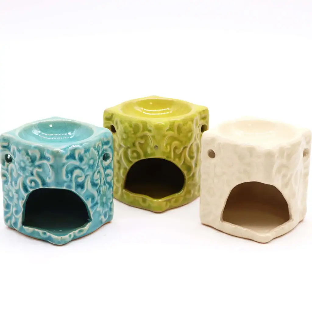 Classic Small Square Floral Oil Burners (aast) | www.artisangoods.co.uk 5 Classic Small Square Floral Oil Burners (aast) | www.artisangoods.co.uk 5
