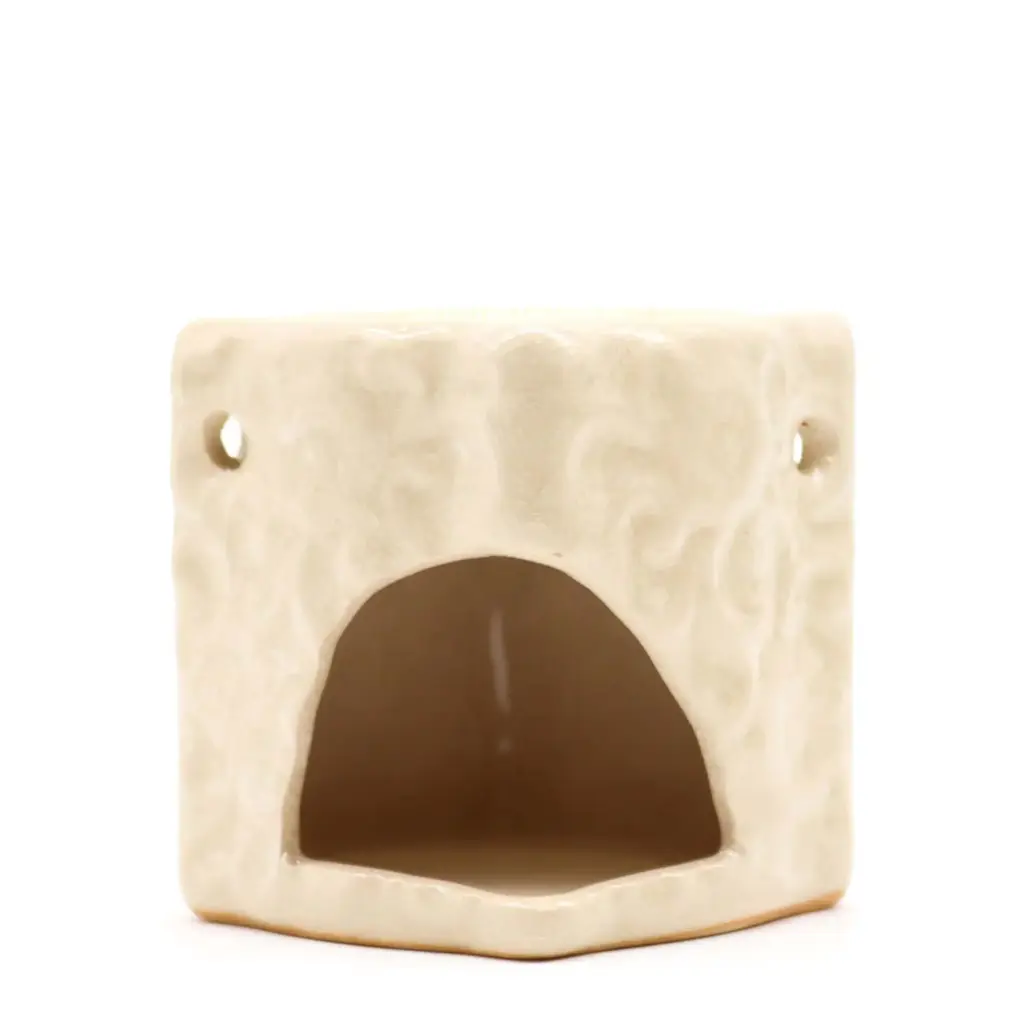 Classic Small Square Floral Oil Burners (aast) | www.artisangoods.co.uk
