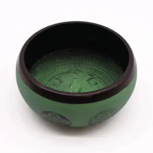 Earth Powder Singing Bowl – Mandala Buddha – 16cm | www.artisangoods.co.uk 2