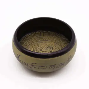 Earth Powder Singing Bowl – Mantra Five Buddha – 16cm | www.artisangoods.co.uk 3