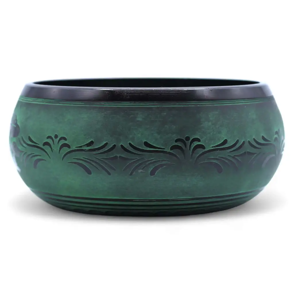 Extra Loud - Mushroom Singing Bowl - Moss Green (23x10.5cm, 1.3kg)