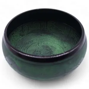 Extra Loud - Mushroom Singing Bowl - Moss Green (23x10.5cm, 1.3kg)