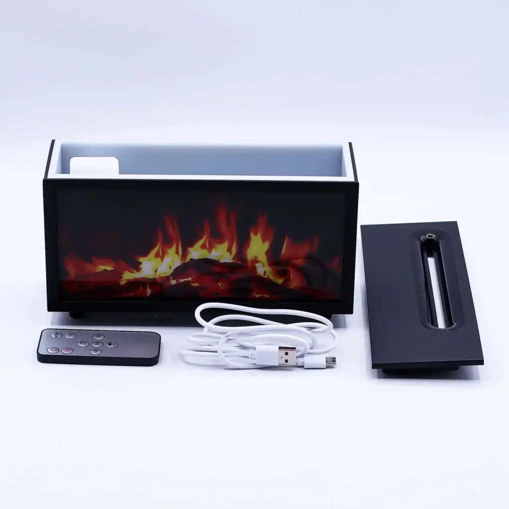 Flame Effect Aroma Diffuser with Birdsound – Black USB – Colour Change | www.artisangoods.co.uk 2 Flame Effect Aroma Diffuser with Birdsound – Black USB – Colour Change | www.artisangoods.co.uk 2