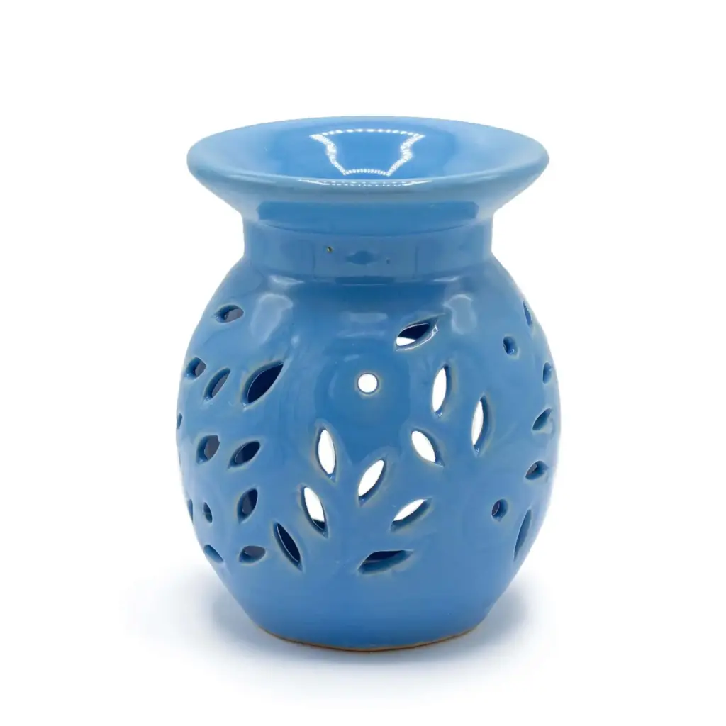 Floral Oil Burner – Blue | www.artisangoods.co.uk