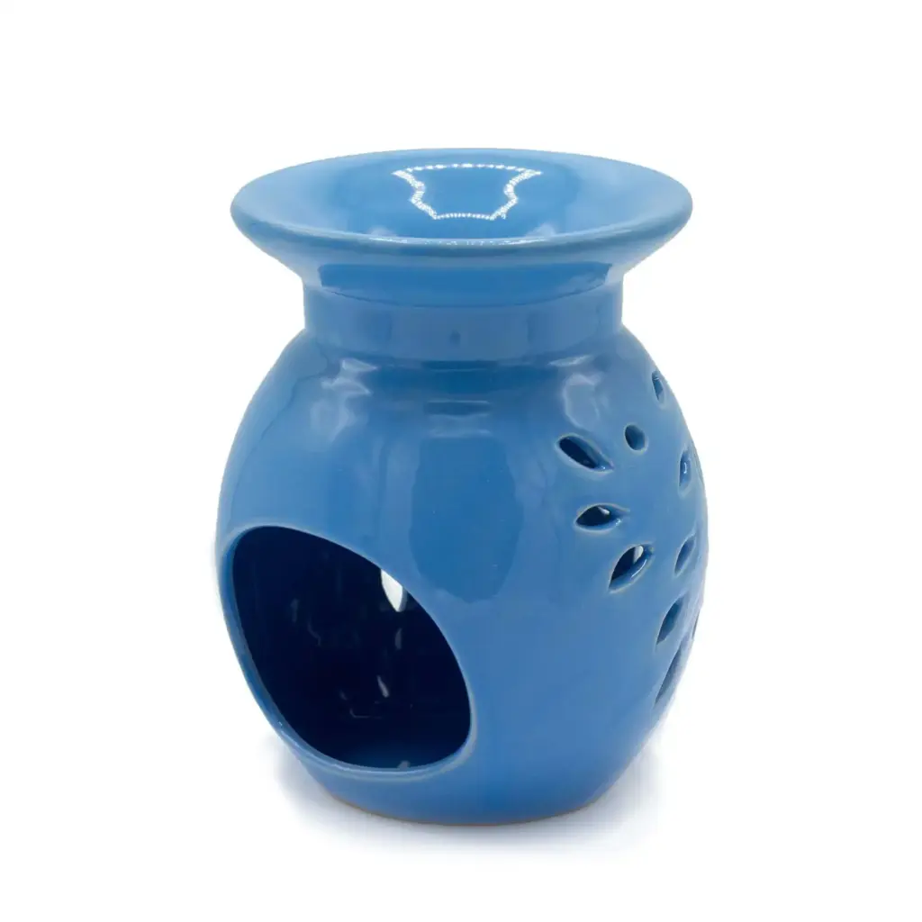 Floral Oil Burner – Blue | www.artisangoods.co.uk 2