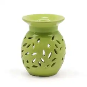 Floral Oil Burner – Lime | www.artisangoods.co.uk 1