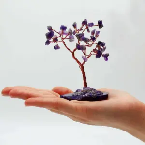 Gemstone Tree – Amethyst on Natural Agate Base (35 stones) | www.artisangoods.co.uk 4