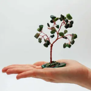 Gemstone Tree – Green Aventurine on Green Agate Base (35 stones) | www.artisangoods.co.uk 4