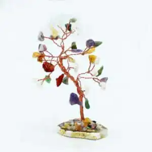 Gemstone Tree – Multi Stones on Natural Agate Base (35 stones) | www.artisangoods.co.uk 1