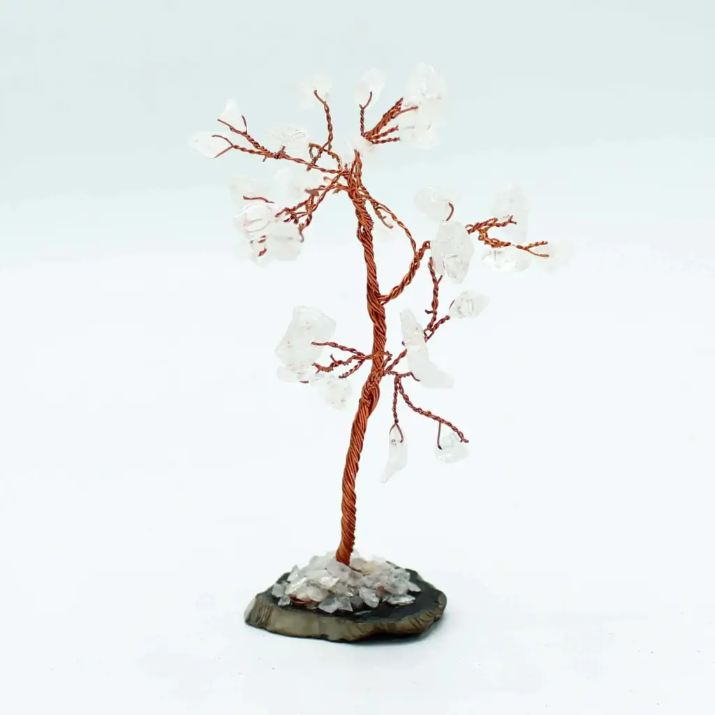 Gemstone Tree – Rock Quartz on Black Agate Base (35 stones) | www.artisangoods.co.uk 3