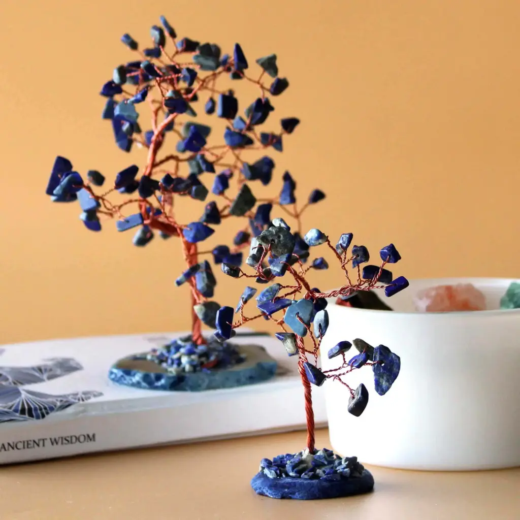 Gemstone Tree – Sodalite on Blue Agate Base (35 stones) | www.artisangoods.co.uk 2