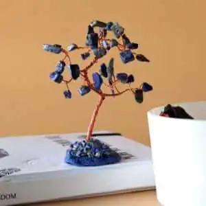 Gemstone Tree – Sodalite on Blue Agate Base (35 stones) | www.artisangoods.co.uk 1