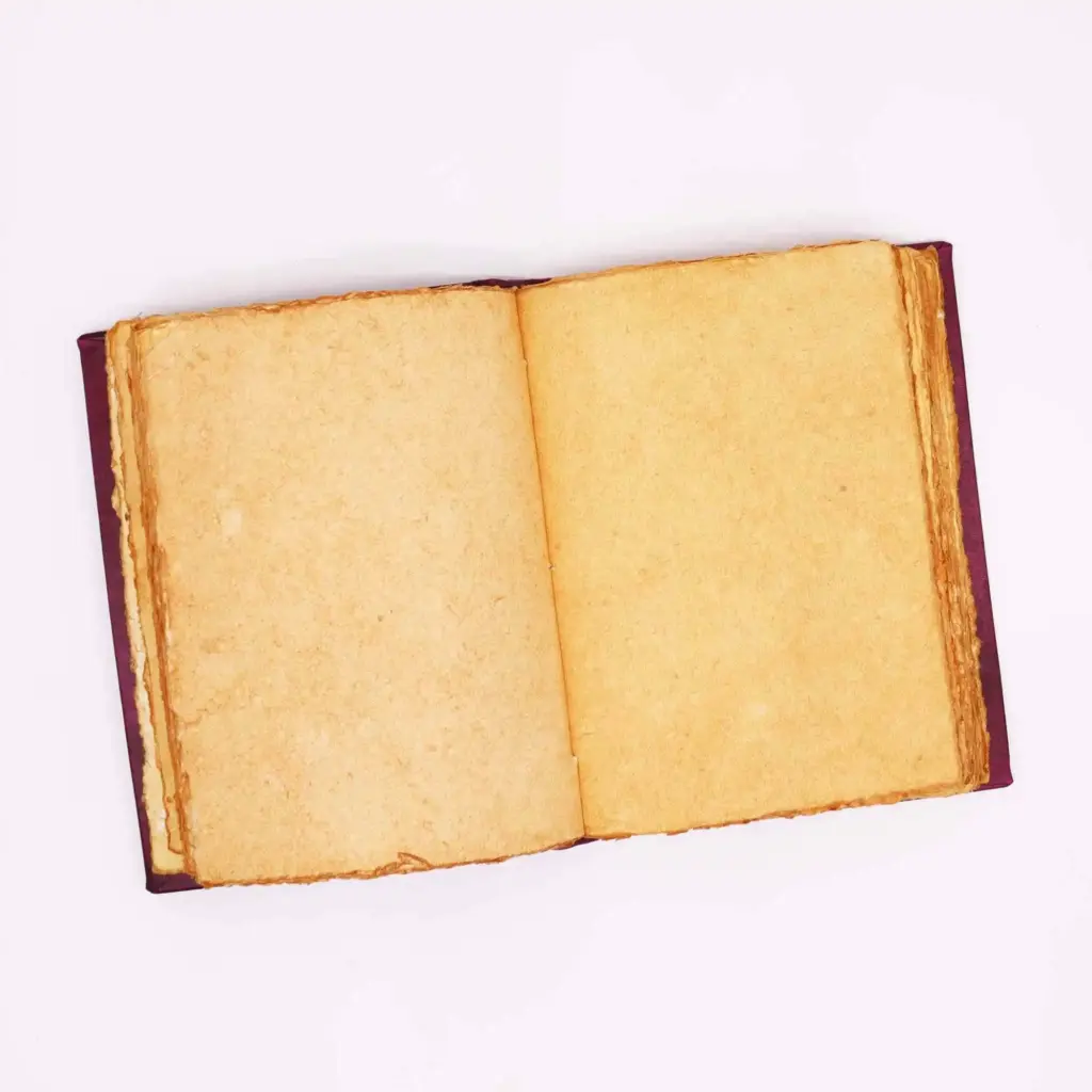 Heafty Red Tan Book – Zinc Hamsa Decor – 200 Deckle Edges Pages – 26x18cm | www.artisangoods.co.uk 3