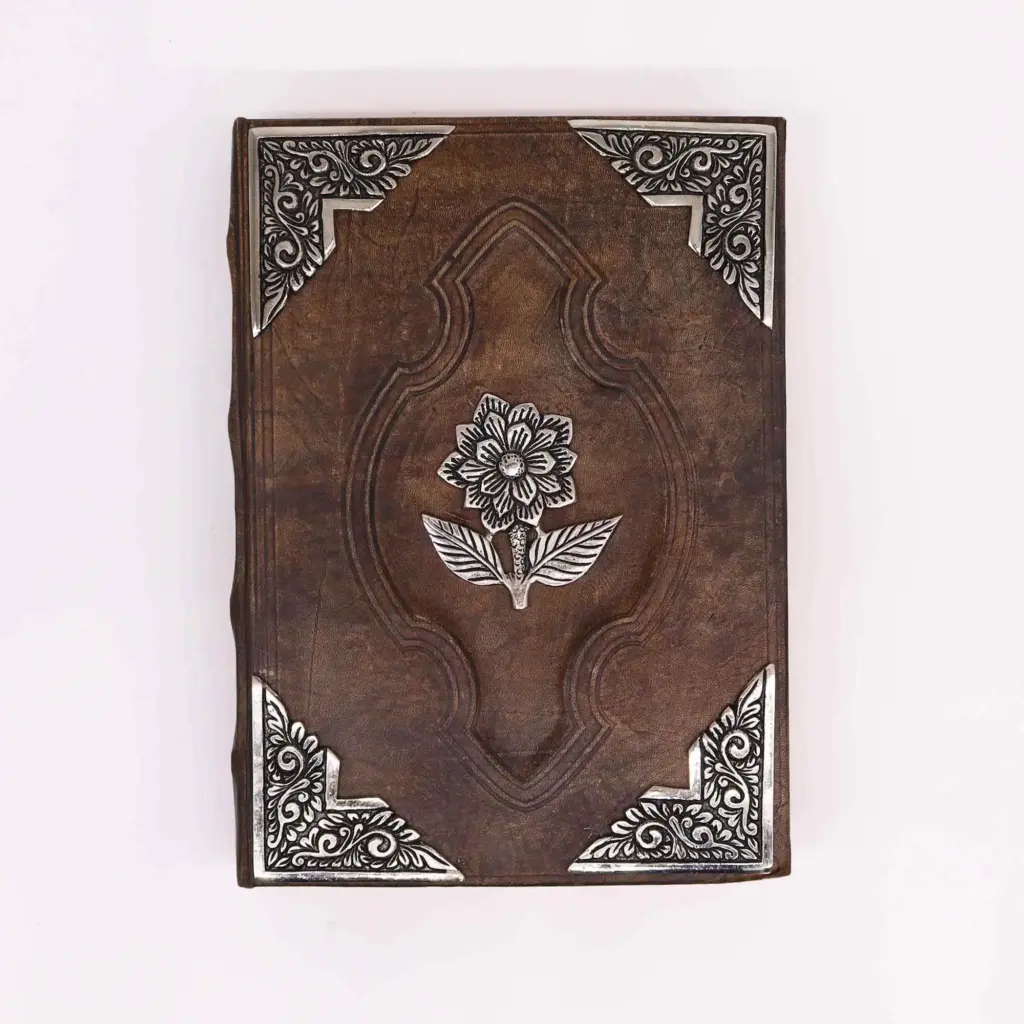 Heafty Red Tan Book – Zinc Rose Decor – 200 Deckle Edges Pages – 26x18cm | www.artisangoods.co.uk 2 Heafty Red Tan Book – Zinc Rose Decor – 200 Deckle Edges Pages – 26x18cm | www.artisangoods.co.uk 2