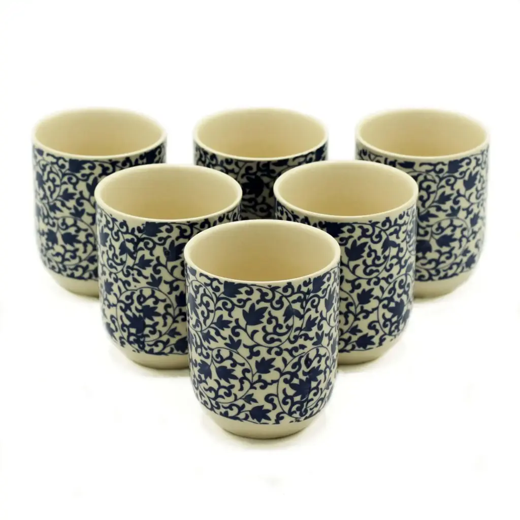 Herbal Tea Cups – Blue Pattern | www.artisangoods.co.uk