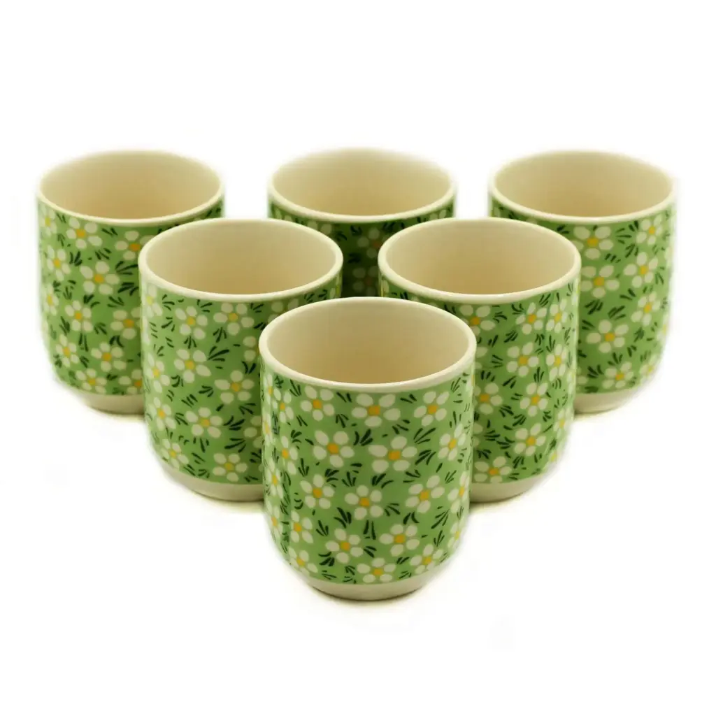 Herbal Tea Cups – Green Daisey | www.artisangoods.co.uk