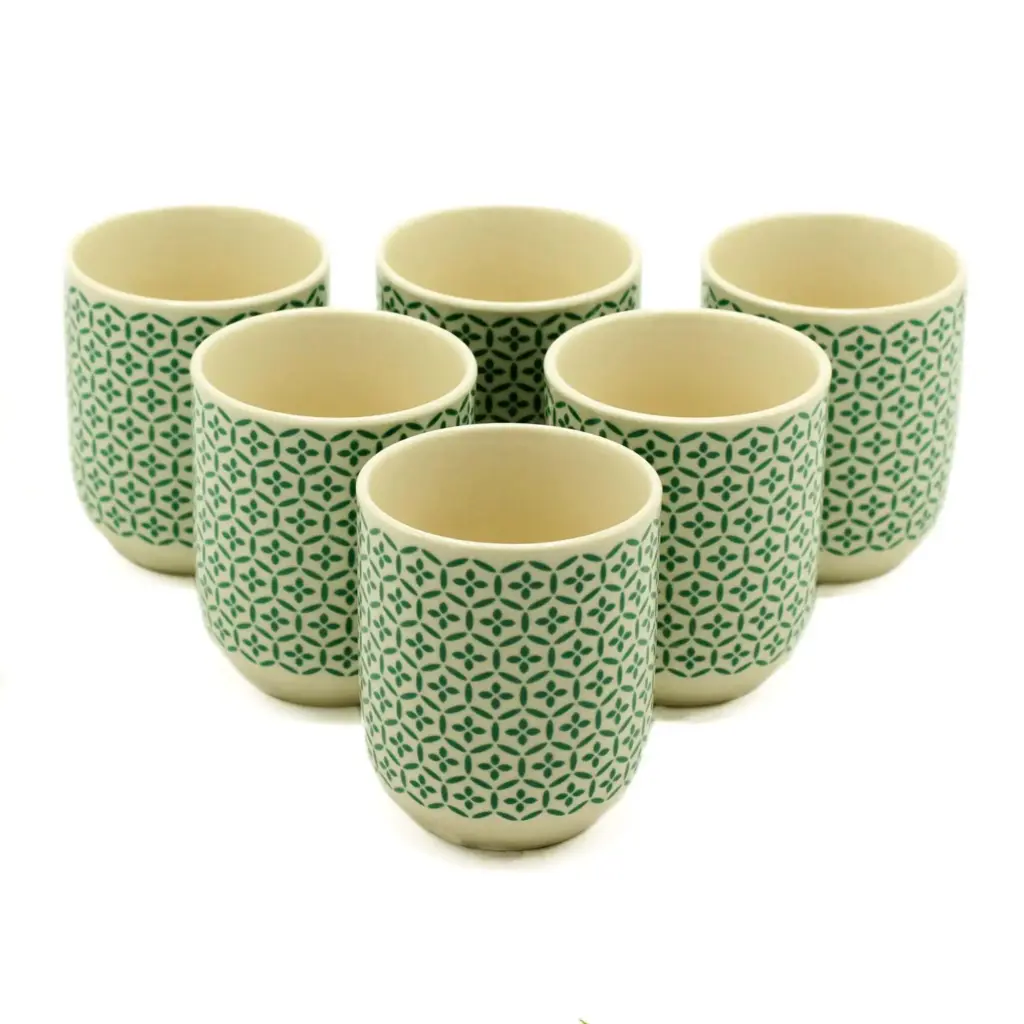 Herbal Tea Cups – Green Mosiac | www.artisangoods.co.uk
