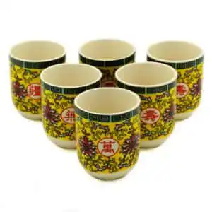 Herbal Tea Cups – Long Life Oriental Design | www.artisangoods.co.uk 1